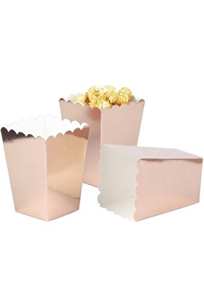 Rose Gold Popcorn Mısır Kutusu 10 Adet