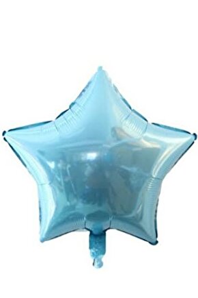 Açık  Mavi Yıldız Folyo Balon 24 Inç 60 cm 1 Adet
