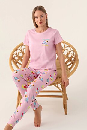 3403-s Kadın Kısa Kol Pijama Takımı