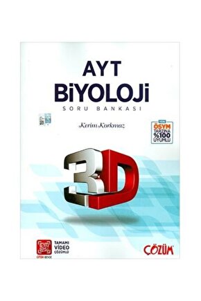 Ayt 3d Biyoloji Tamamı Video Çözümlü Soru Bankası 3d Yayınları