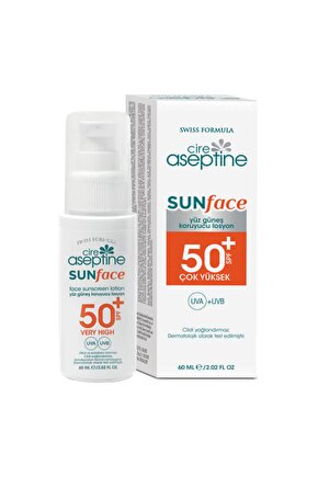 Sunface Spf 50+ Yüksek Koruma Uva +Uvb Yüz Güneş Koruyucu Losyon 60 ml