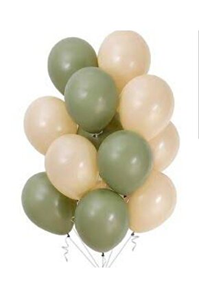 Retro 5 Adet deniz kumu 5 Adet küf yeşili balon demeti 10 adet