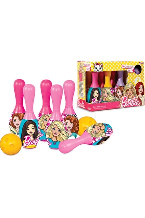 Kız Çocuk Barbie Pembe Bowling Seti