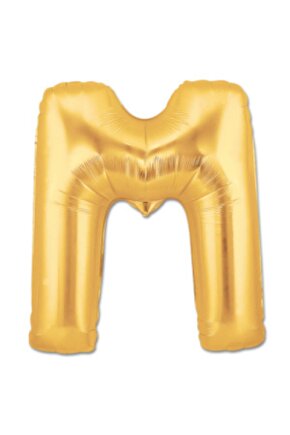 Gold Folyo Balon 16 Inç 40 Cm ( M ) Harfi