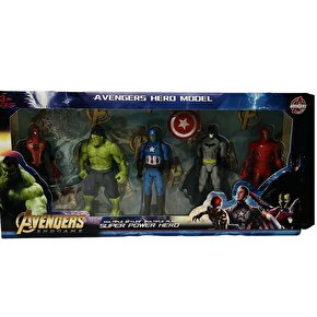 Avengers Işıklı Örümcek Adam Hulk Kaptan Amerika Batman İron Man 5li Oyun Seti 