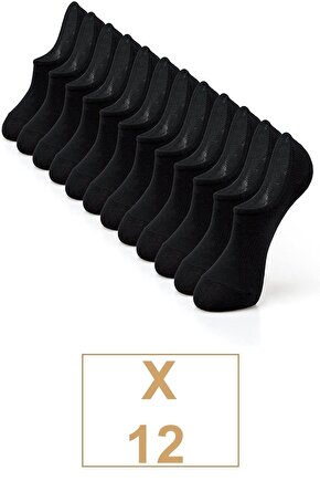 Unisex 12 Çift Pamuklu Görünmez Sneakers Çorap
