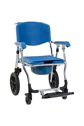 G551 Aluminyum Katlanabilir Banyo Tuvalet Tekerlekli Sandalye