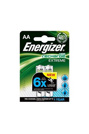 Energizer Extreme Şarjlı AA 2 li Pil 