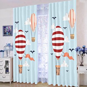 Balonlu 140x240 Çocuk Odası Fon Perde