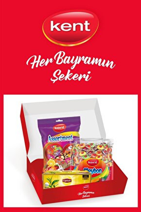 Assortment & Meybon Mini Meyveli Karışık Bayram Şekeri 2li - Lipton Demlik Poşey Çay Hediyeli