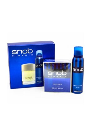Mavi Klasik Erkek Parfüm Seti 100ml Edt + 150 ml Snop Deodorant