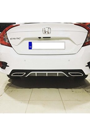 Honda Civic Fc5 Uyumlu Arka Tampon Difüzörü Çift Çıkış Standart