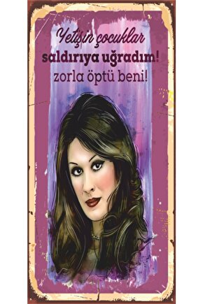 Gülşen Bubikoğlu Yeşilçam Replikler Mini Retro Ahşap Poster