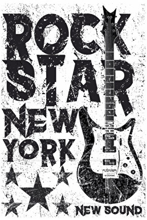 Amerika New York Rock Star Müzik Gitar Tablo