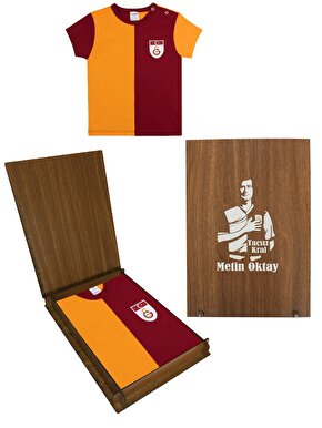 Galatasaray  Metin Oktay Bebek Orjinal  Forma Tshırt Hediye Ahşap Kutulu