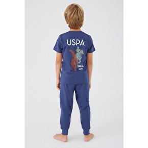 U.s. Polo Assn Chirping Koyu Mavi Erkek Çocuk Kısa Kol Pijama Takım
