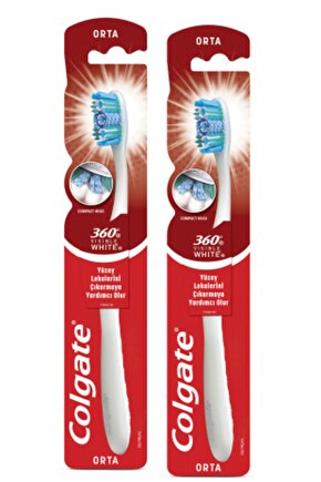 360 Visible White Beyazlatıcı Orta Diş Fırçası X 2 Adet