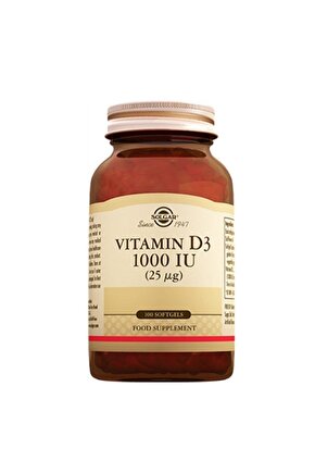 Vitamin D3 1000 Iu 100 Softgel