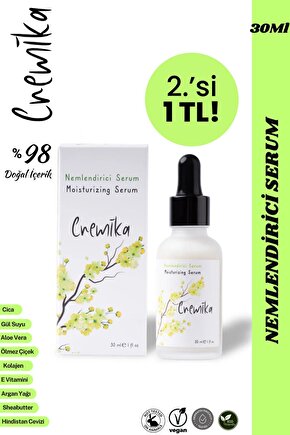 Cica Yüz Serumu, Bariyer Güçlendirici, Kırışıklık Karşıtı, Kolajen, Gül, Jojoba, Aloe Vera