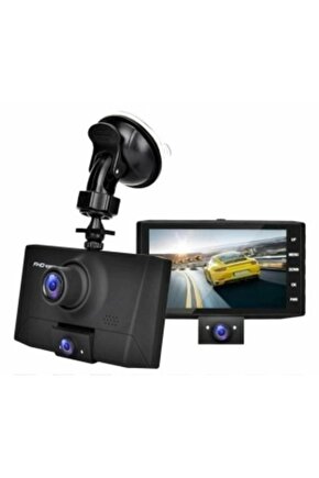 Araç Içi Kamera 3 Kameralı ( Ön Iç Ve Arka Kamera ) Full Hd 1080p + Geri Görüş Kamerası