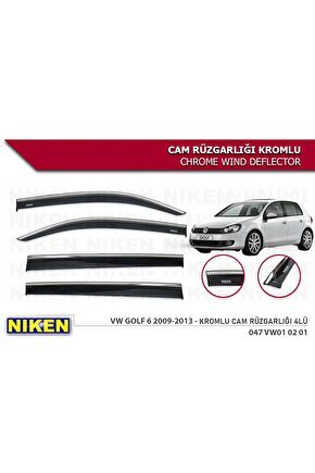 VW Golf 6 2009-2013 Kromlu Cam Rüzgarlığı