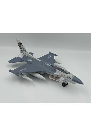 Çek Bırak Fighter Die Cast Al599 Simülasyon Askeri Gri Savaş Uçağı