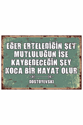 Dostoyevski motivasyon öğretici sözler duvar yazıları retro ahşap poster