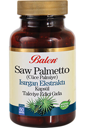 Saw Palmetto Cüce Palmiye Isırgan Ekstraktı 60 Kapsül X 375 mg