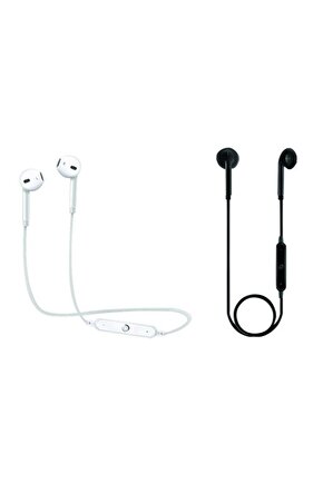 S6 Ense Tip Bluetooth Kablosuz Mikrofonlu Kulaklık Beyaz Her Telefon Uyumlu