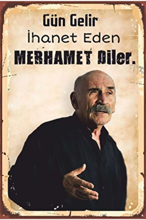 Tuncel Kurtiz Sözleri Retro Ahşap Poster