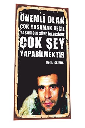 Deniz Gezmiş Mini Retro Ahşap Poster