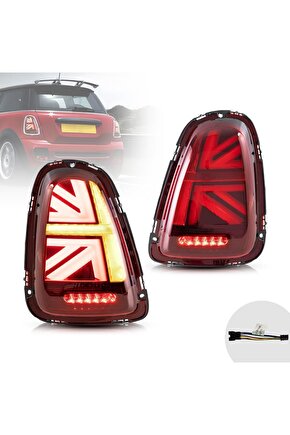 Mini Cooper R56 Stop Lambası Ledli British Flag 2008  2014 Kırmızı