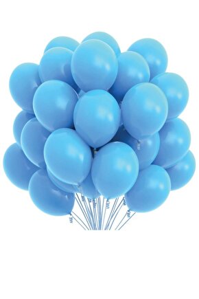 Pastel Balon 12  Inç Mavi Renk 25 Adet