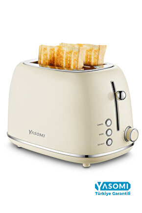 Yasomi St028 Bej Ekmek Kızartma Makinesi 825W (Yasomi Türkiye Garantili )