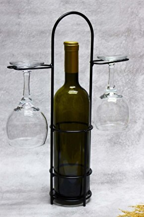Metal 2 Bölmeli Şarap Standı Şaraplık Sunumluk