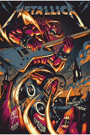Metallica Crazy Retro Ahşap Poster