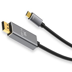 1.8m 3m alüminyum 8K UHD USB tip C, DP kablosu USB displayPort 1.4V dönüştürücü kablosu Erkek Erkek