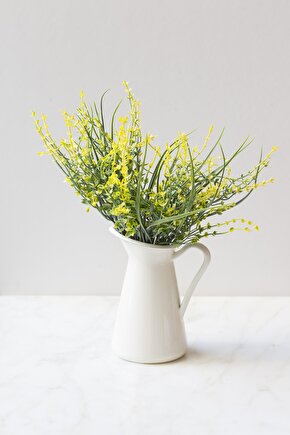 İtalyan Saksıda Sarı Narkissos Yapay Çiçek