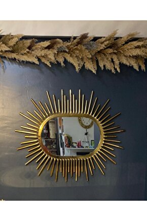 Piyano Model Gold Elips Ayna