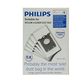 Philips S Bag Süpürge Toz Torbası Yeni Kutu 5Li Paket
