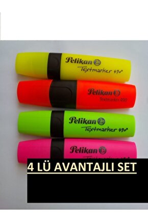 Fosforlu Kalem Set 4 Lü