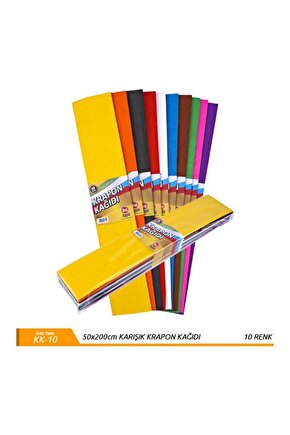 Kk-10 Krapon Kağıdı 10 Renk 10lu Paket