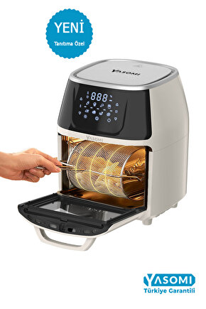 Y88 Xxl Bej 1500w 8 Litre Airfryer Oven Fritöz ( Türkiye Garantili)