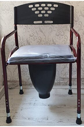 Hasta Sandalyesi Deri Döşemeli Klozet Plastik Hunili Direk Wc Alaturka Tuvalet Üzerine Uygun