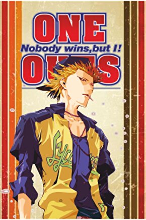 Anime Manga One Outs Retro Ahşap Poster