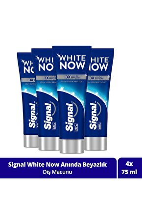 White Now Original Anında Beyazlatıcı Diş Macunu 75ml X4 