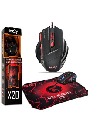 Gamıng Mouse And Mouse Pad X20