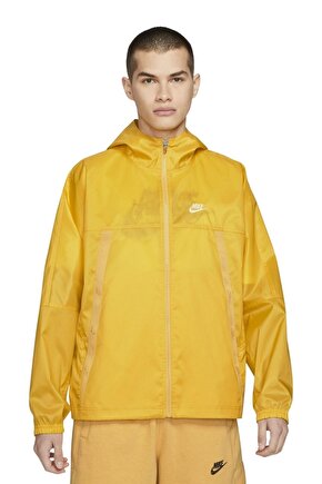 Sportswear Revival Woven Loose Fit Full-zip Hoodie Bol Kesim Sarı Ceket