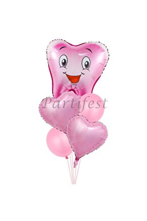 Diş Buğdayı Balon Set Ilk Dşim Folyo Balon Set Konsept Doğum Günü Set Yaş Balon