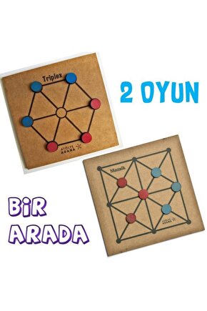Triplex Ve Moziak - 2 Oyun Birarada - Akıl Zeka Matematik Mantık Eğitici Eğlenceli Gelişim Oyunu